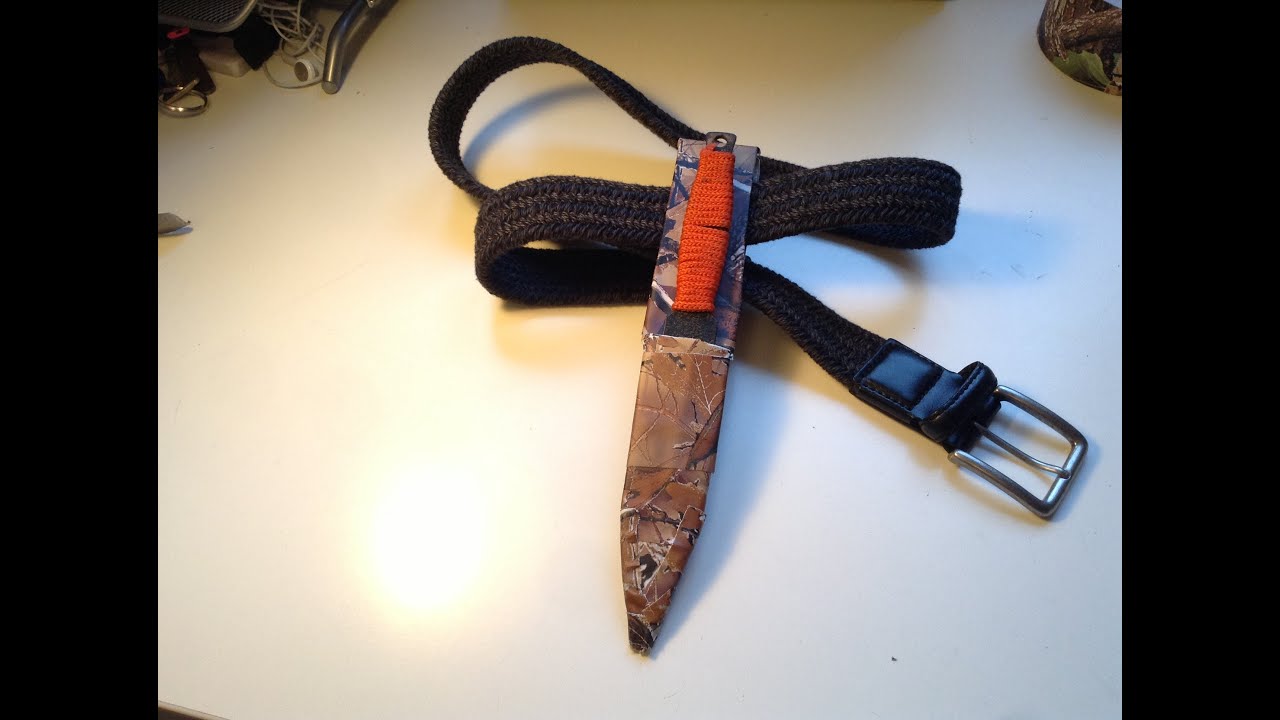 Fabrication d'un &eacute;tui pour couteau en duct tape