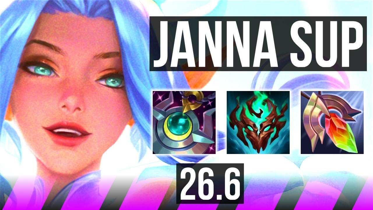 JANNA & Lucian vs NAMI & Karthus (SUP) | EUNE Grandmaster | 26.6