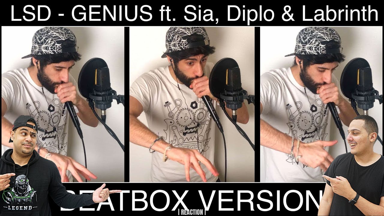 LSD - Genius ft. Sia, Diplo & Labrinth / Beatbox cover by MB14 (Loopstation) | REACTION