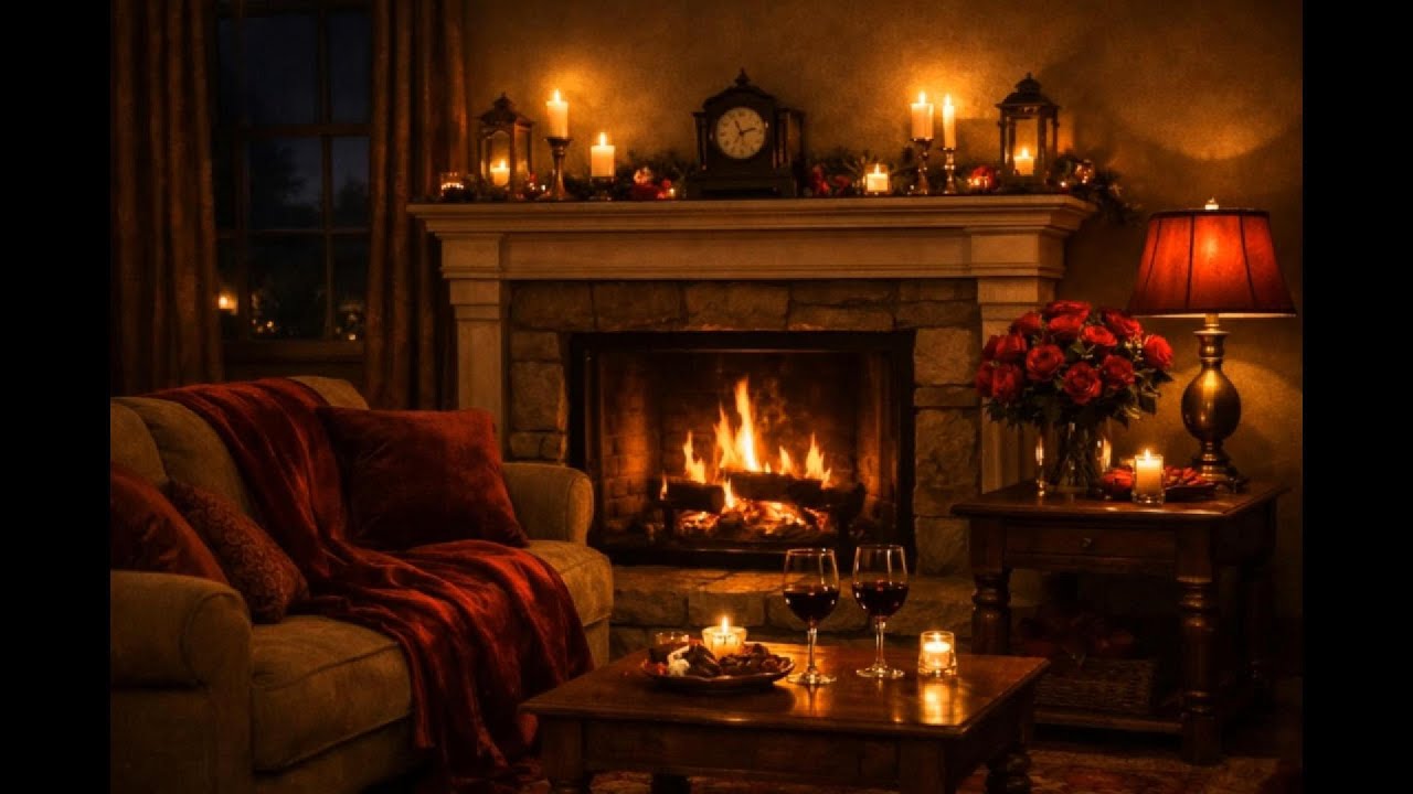 Romantic Piano by the Fireplace | Music for Relaxing Evenings