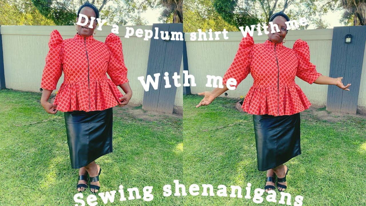 Sewing a peplum shirt | my Sewing Shenanigans journey | for the love of sewing | SAHM hobby