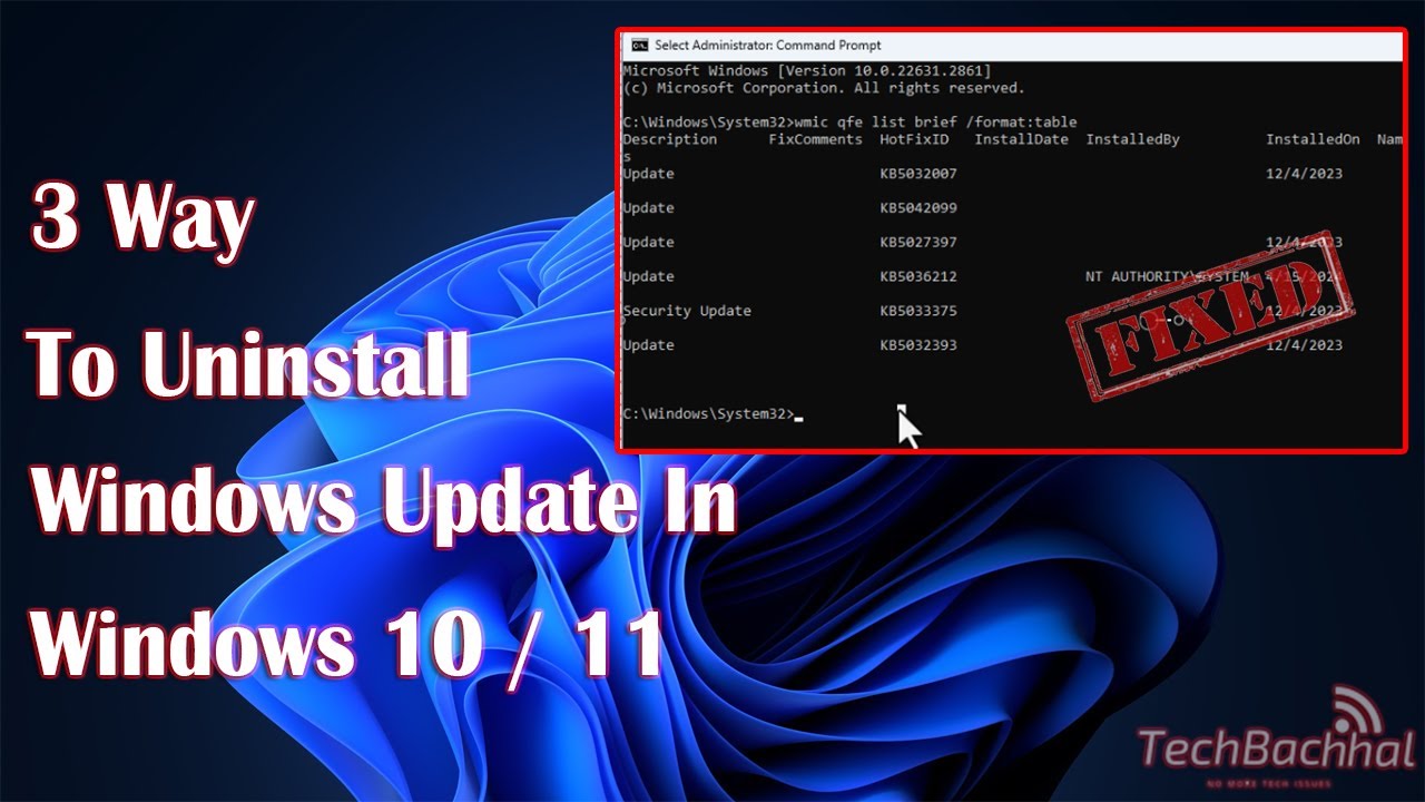 Как удалить Центр обновления Windows в Windows 10/11 | Удаление Центра обновления Windows (просто...