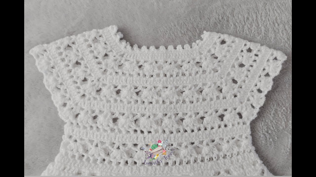 CANESU TEJIDO A CROCHET O GANCHILLO -   PASO A PASO  - 6 A 9 MESES