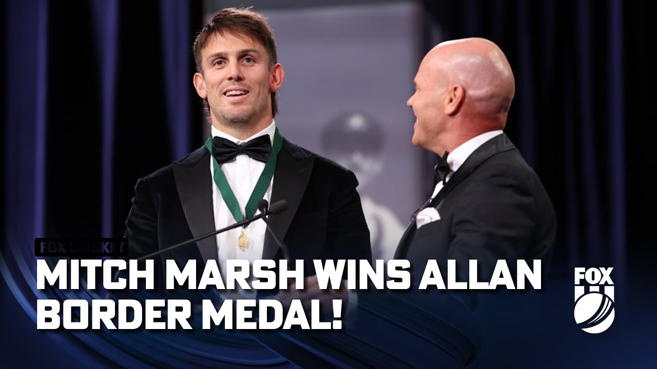 Marsh delivers all time speech after winning the Allan Border Medal! | 31/01/2024 | Fox Cricket