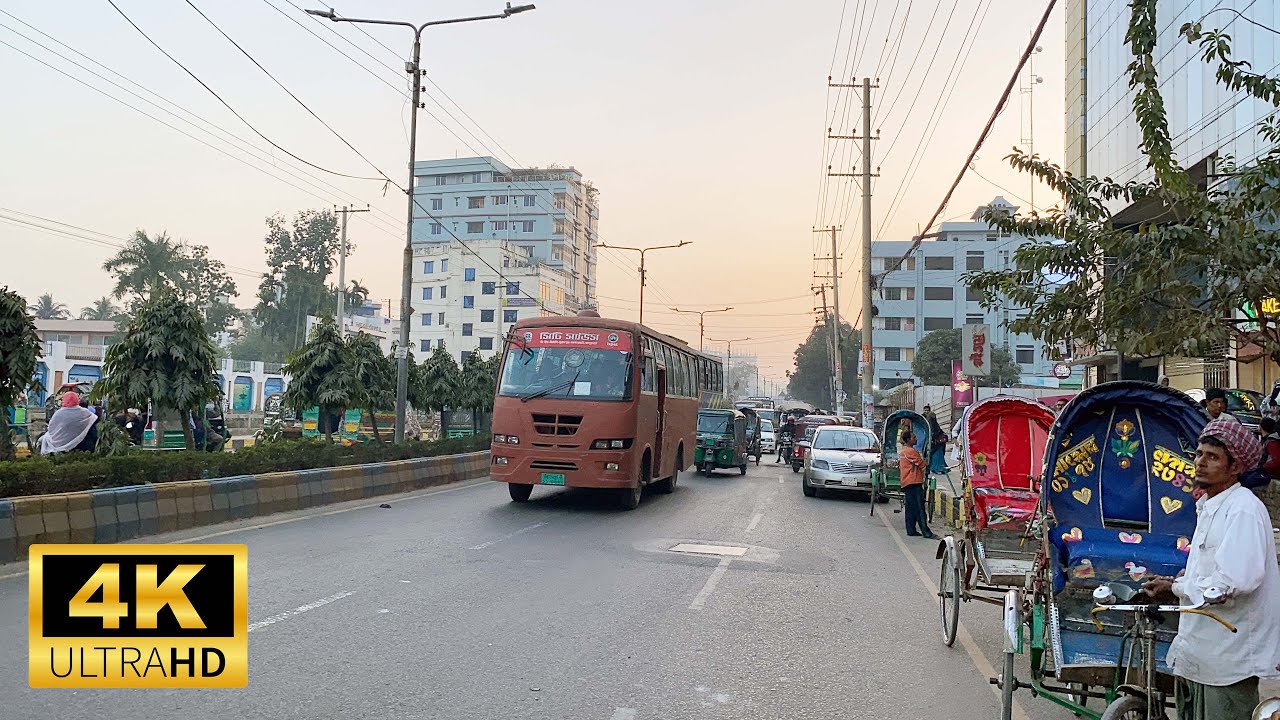 4K Bangladeshi walking tour 2024| Bus Terminal Bohoddarhat Chittagong tour | Chittagong city 4K tour