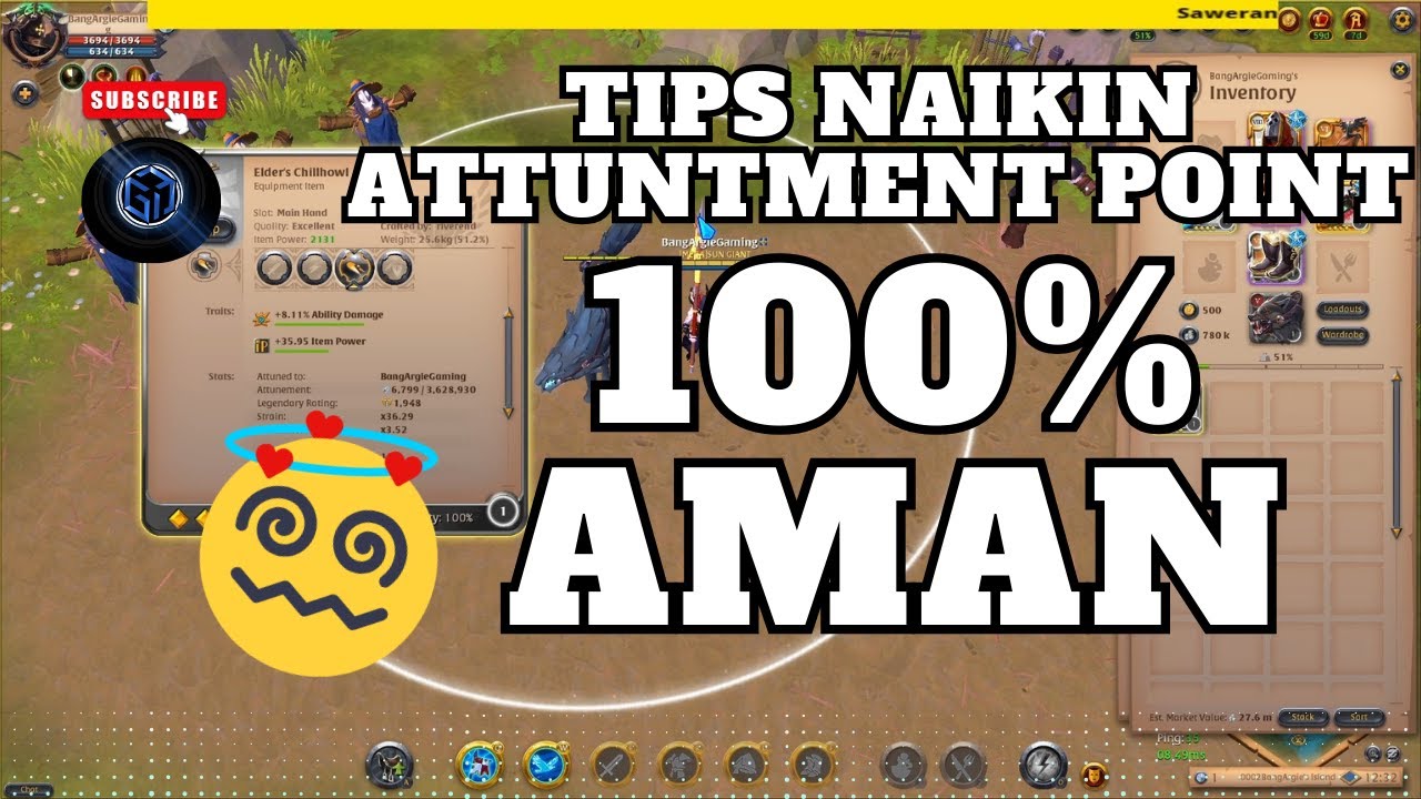 100% AMAN TIPS NAIKIN ATTUNTMENT POINT LEGENDARY WEAPON BUAT SOLO PLAYER  ! #albiononline