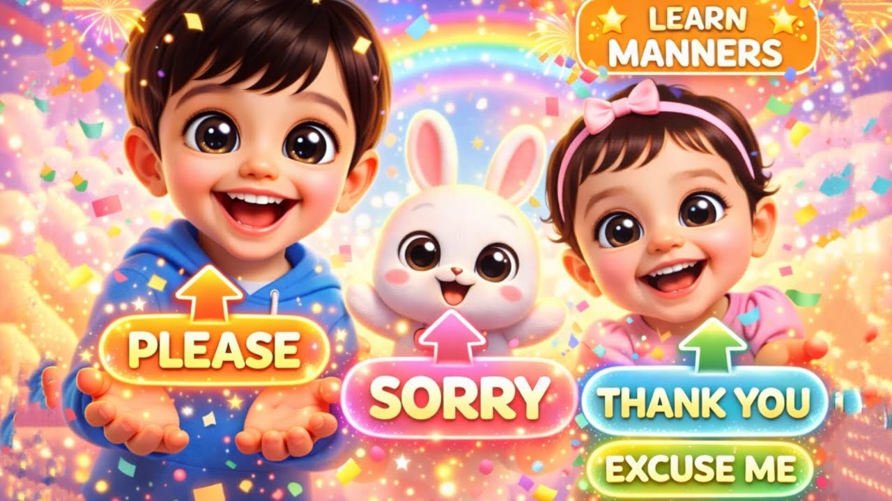 Magic Words Song | Please, Sorry, Thank You, Excuse Me | 3D Animated Kids Learning | AkkuYashi World