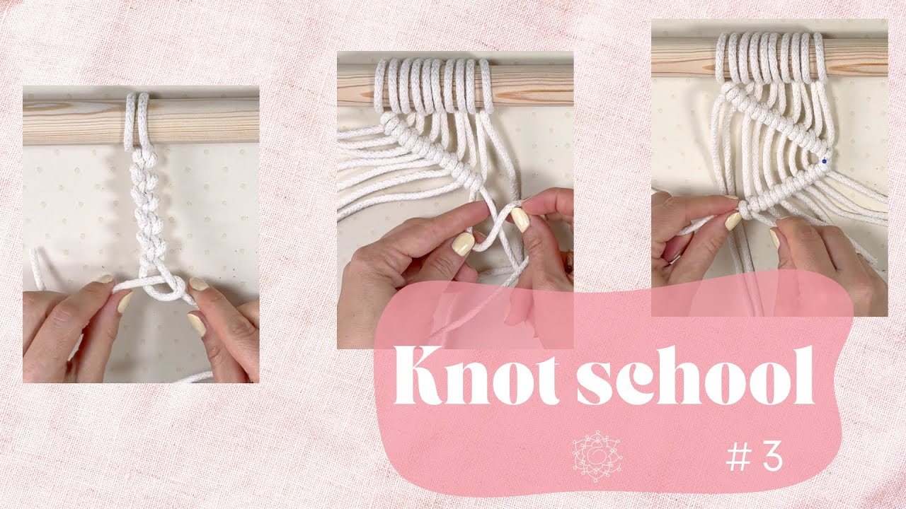 Macrame Knot Tutorial #3 | Alternating & Diagonal Half Hitch - Simply Explained | with Graphics