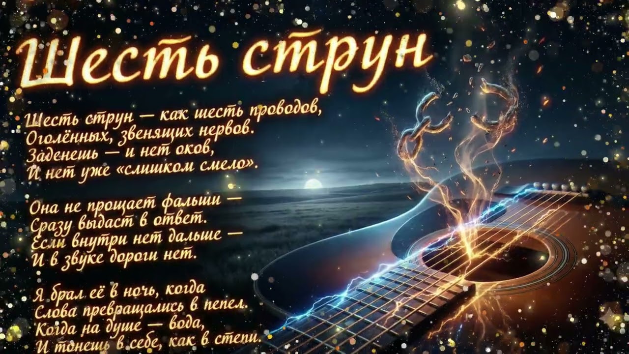 Шесть струн 🎸 | Душевная песня под гитару для своих