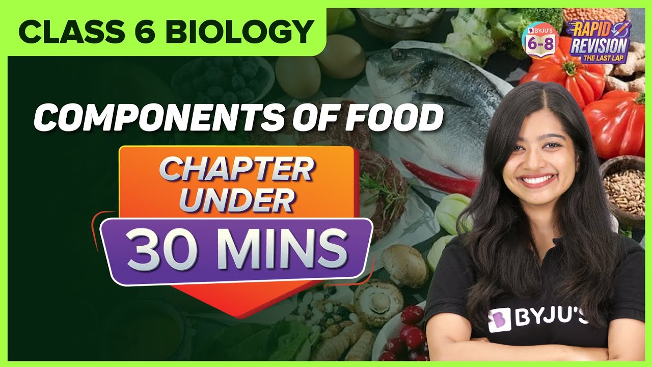 Components of Food | Chapter Summary under 30 mins | Class 6 Science