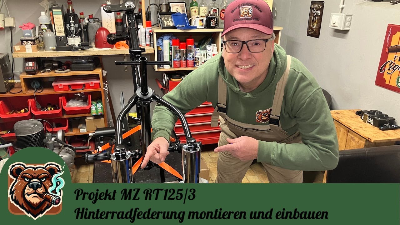 MZ RT 125/3 - Hinterradfederung montieren und einbauen