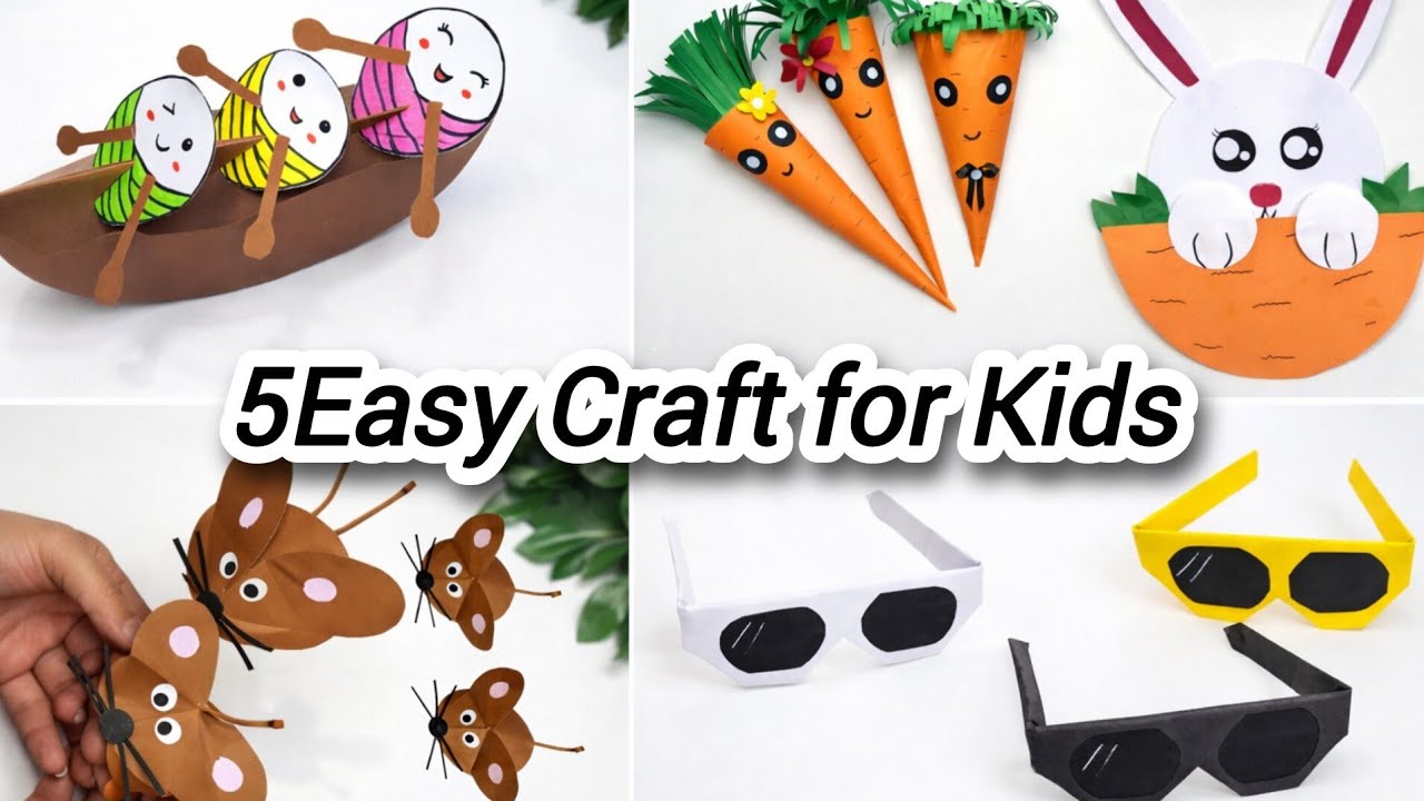 5 Easy Paper Crafts Tutorial | DIY Paper Craft | Best Craft Ideas for Kids & School Projects