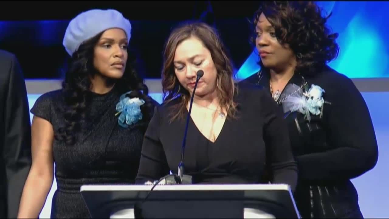 Aniah Blanchard's mother, stepmother speak at memorial service