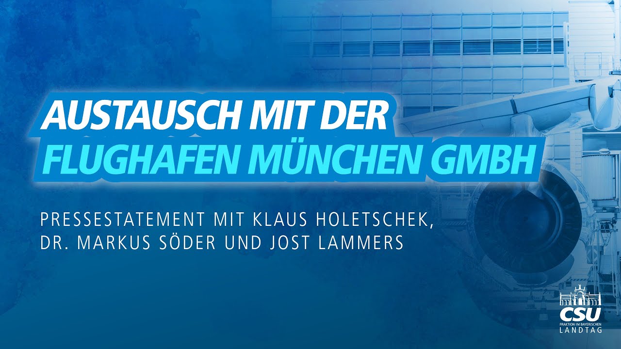 LIVE: Pressestatement mit Klaus Holetschek, Dr. Markus Söder und Jost Lammers