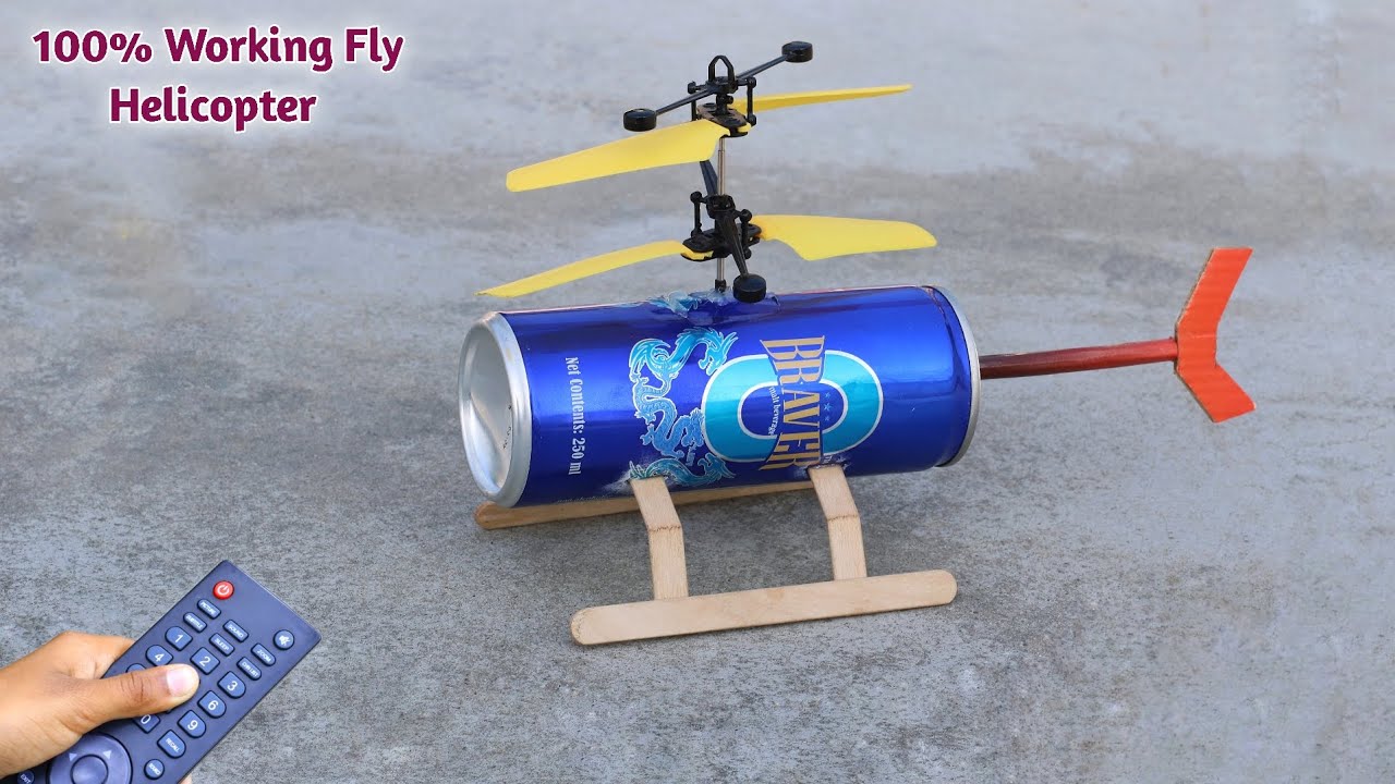 How to make remote control helicopter used bottles | helicopter from bottle brings unexpected result