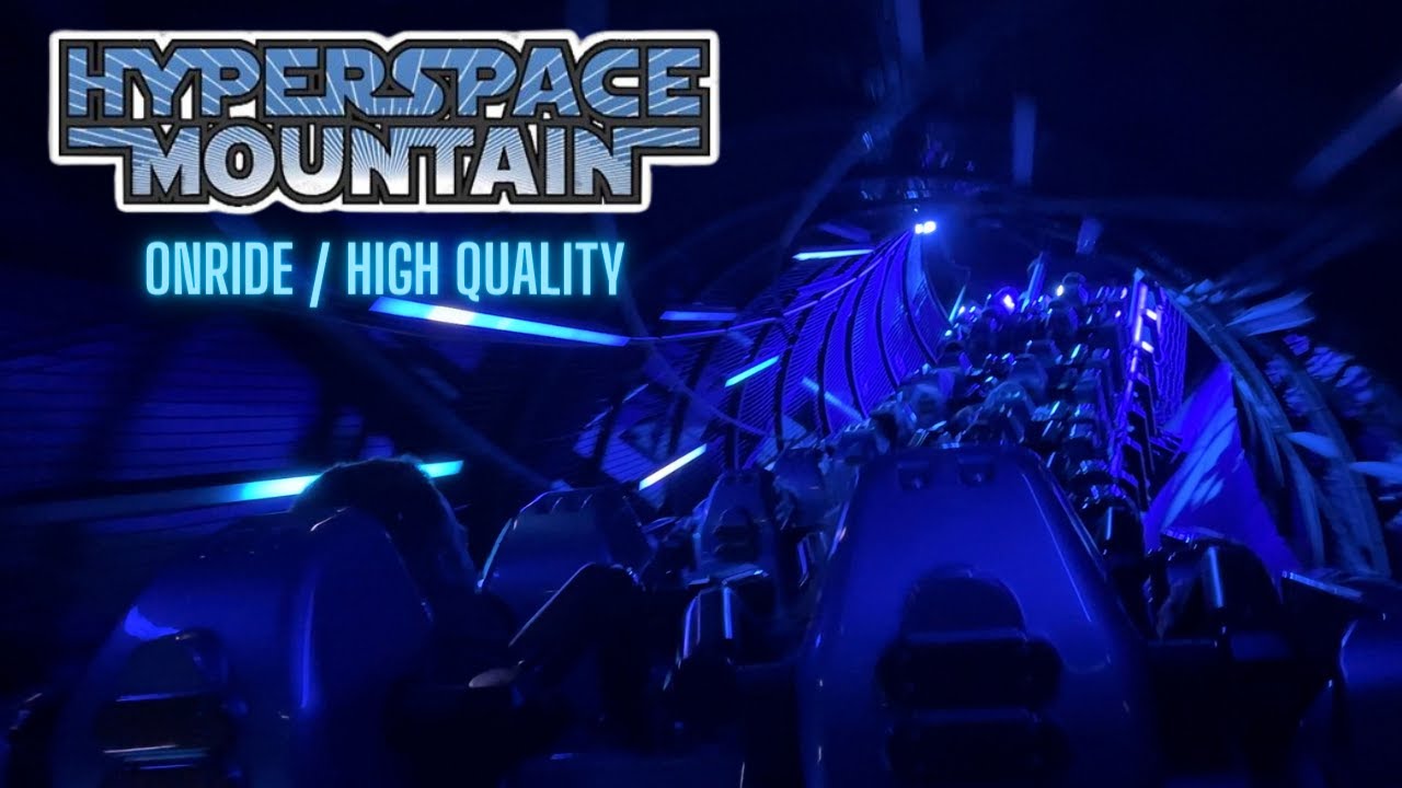 🎢 [4k] [High Quality - Low light] Hyperspace Mountain [Onride] - Disneyland Paris