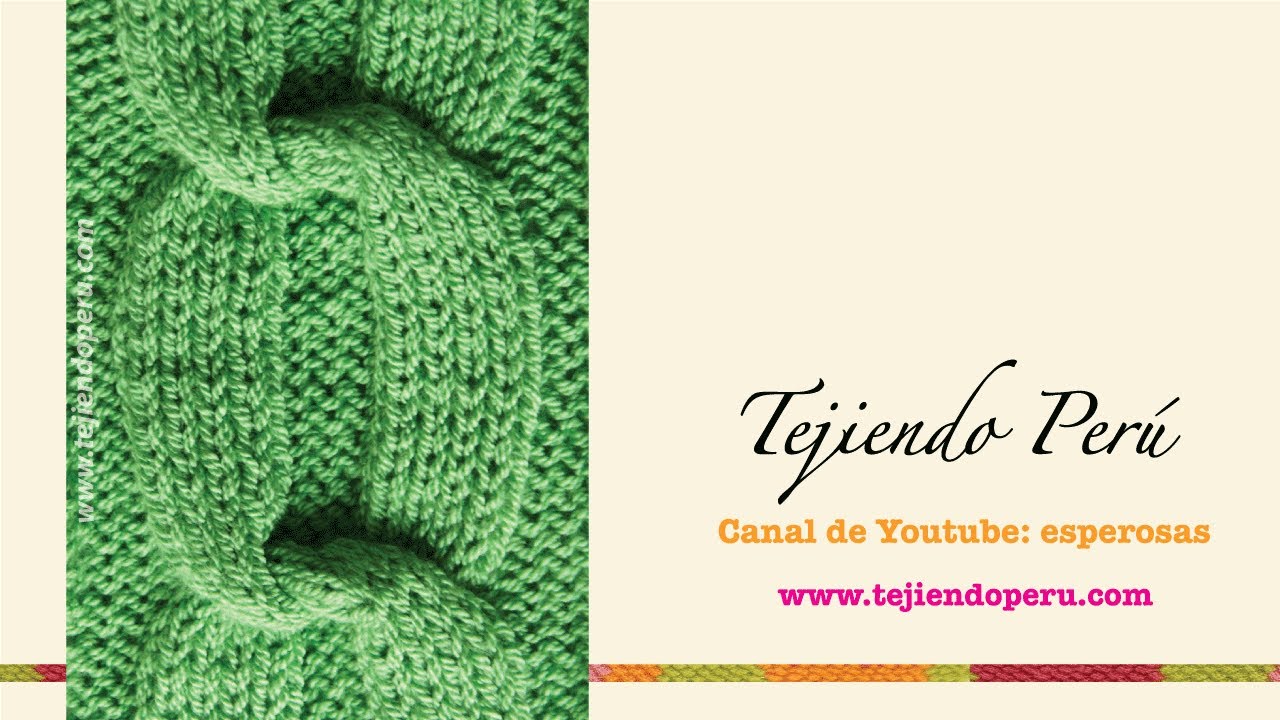 Dos agujas: trenza anudada
