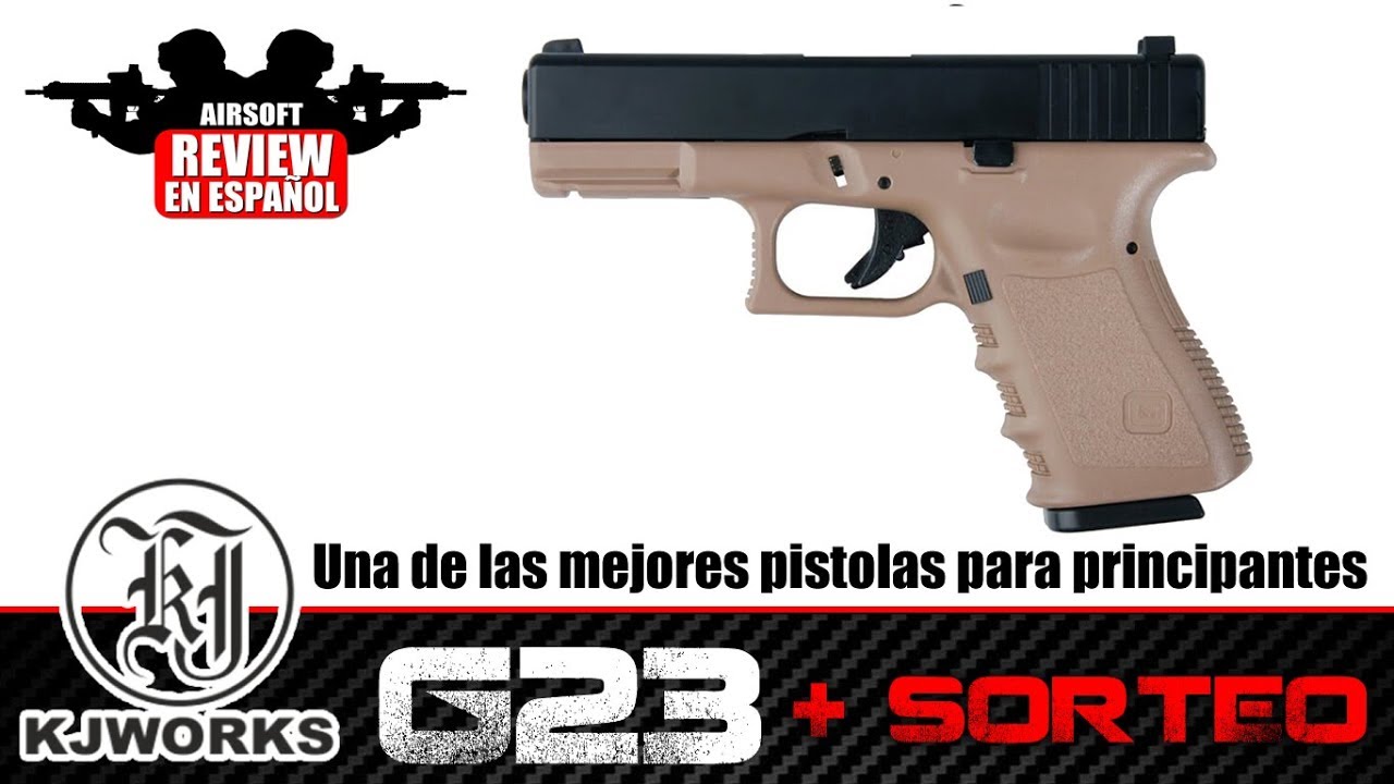 SORTEO G23 KJW La mejor pistola para principiantes?| Airsoft Review en Español
