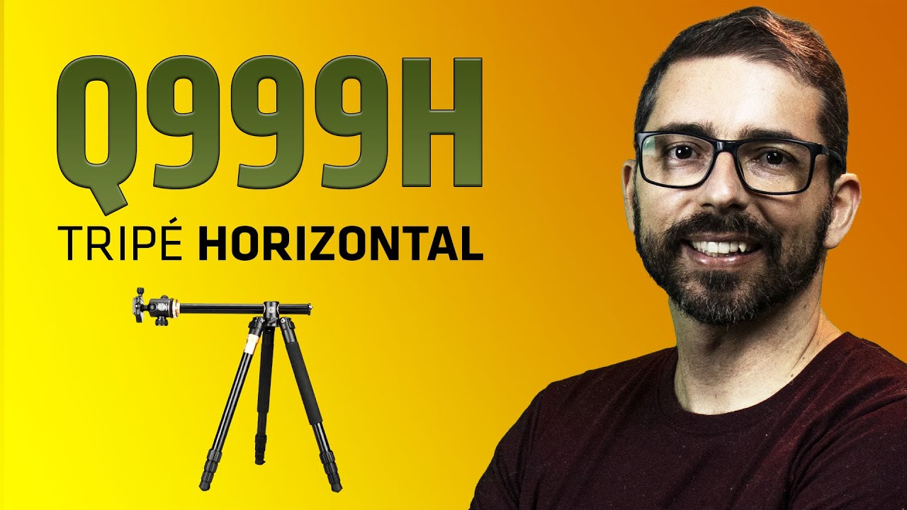 Tripé profissional horizontal Q999H da marca QZSD • Unboxing e Review