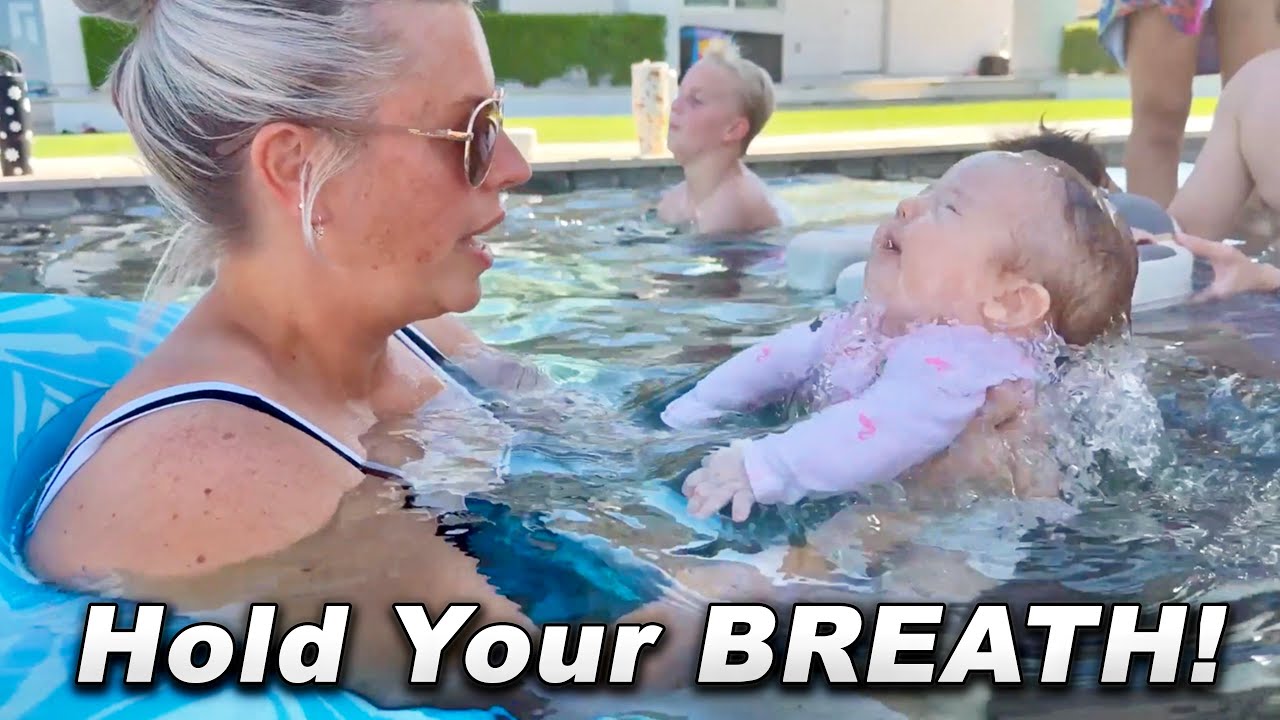 Baby's First Time Going Under Water!