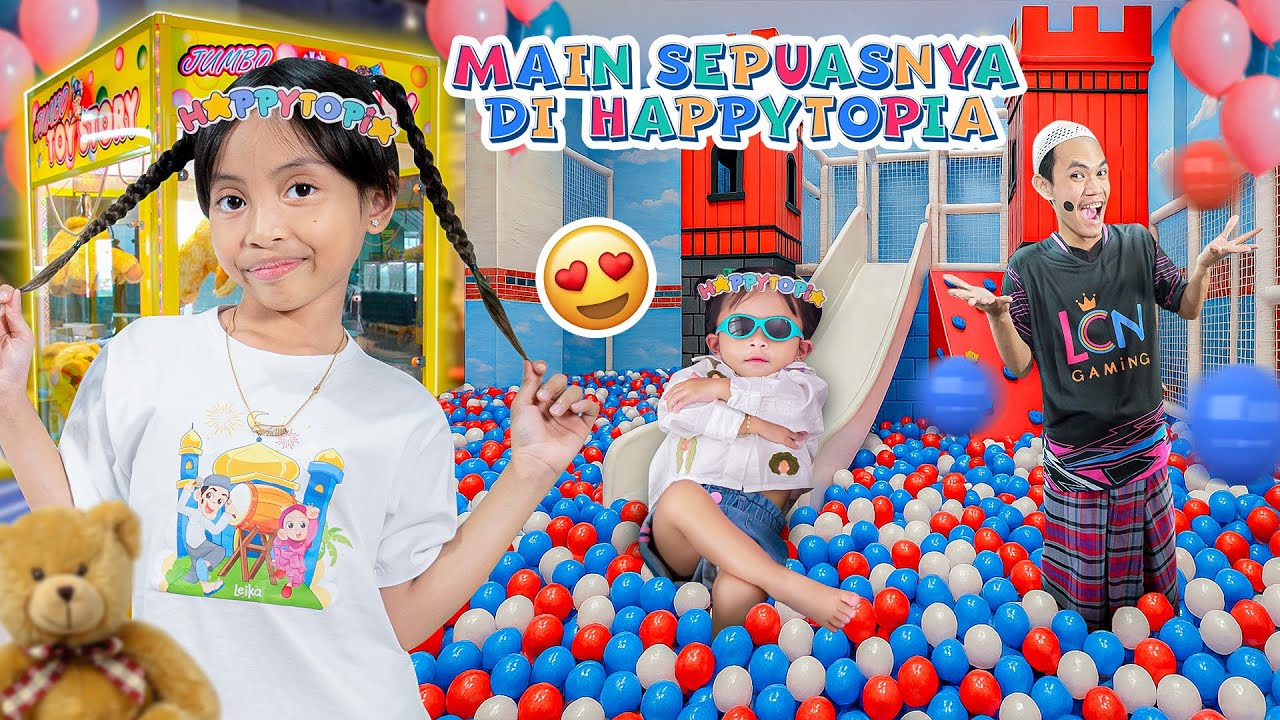 LEIKA SERU-SERUAN DI PLAYGROUND HAPPYTOPIA 😍 MAIN SAMA LEXIE DAN TOMPEL