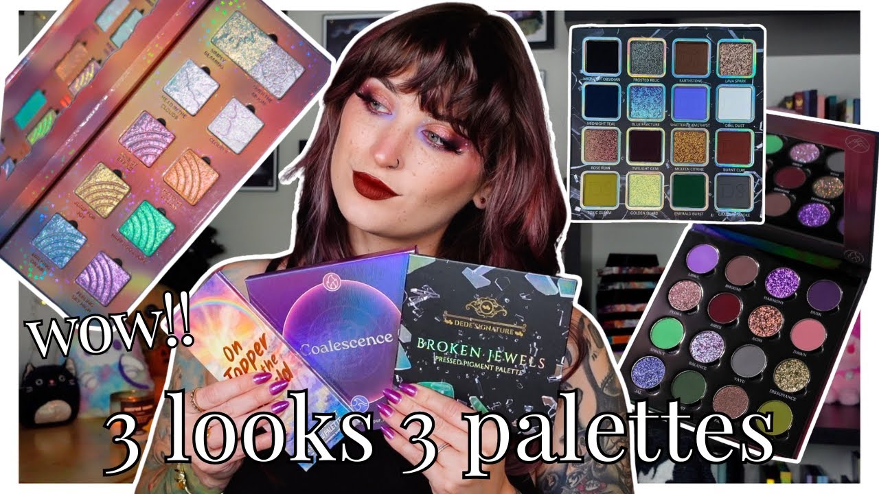 3 looks 3 palettes! | coalescense, on topper the world, broken jewels