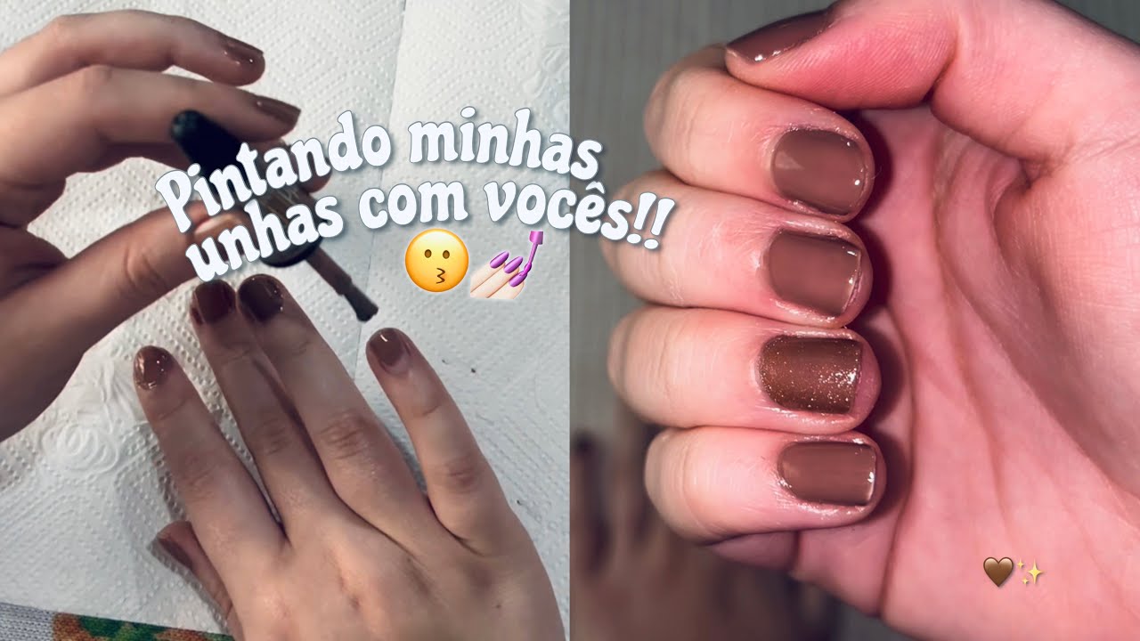 PINTANDO MINHAS UNHAS COM VOCÊS!💅🏻✨ |unhas marrom