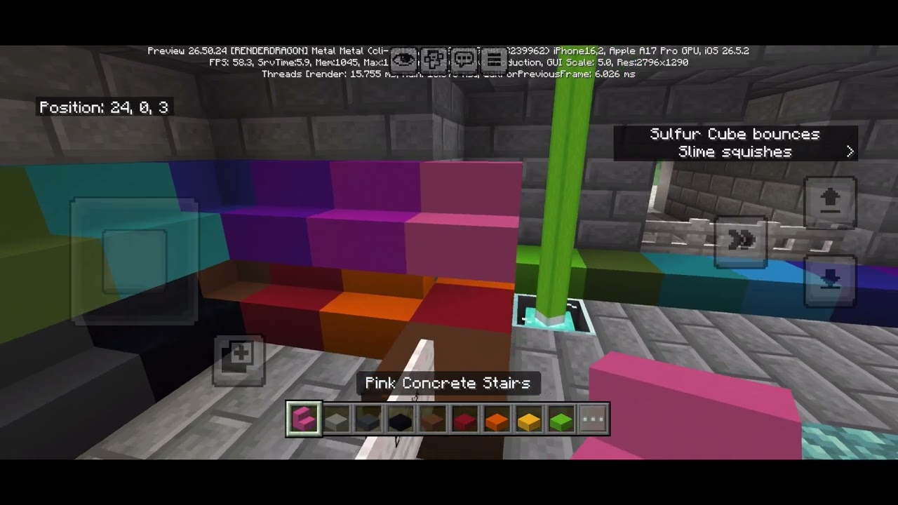 Minecraft concrete stairs and slabs (Minecraft preview)