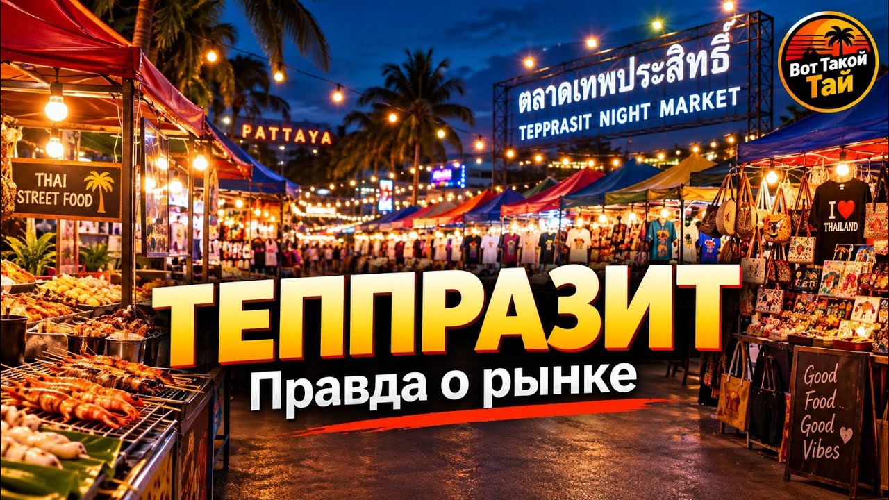 Таиланд ночной рынок  Тепразит| Прогулка сквозь торговлю и суету.  Thepprasit Night Market