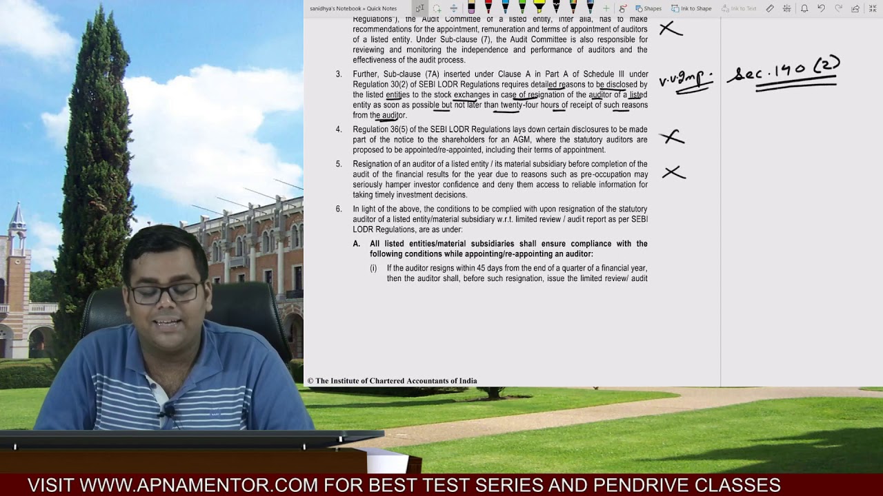 Audit Committee and Corporate Governance | RTP Amendments | CA Final