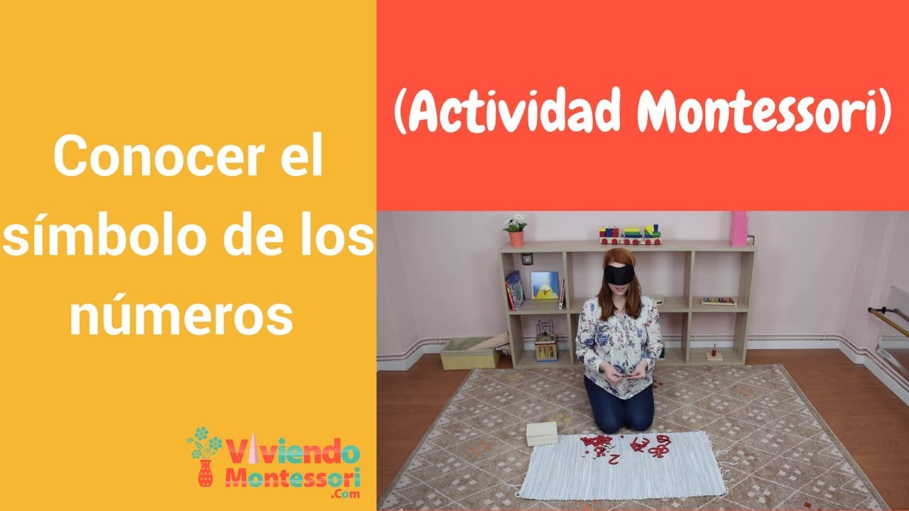 Actividad Sensorial para conocer el símbolo de los números con números y contadores Montessori