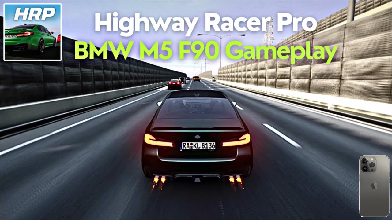 BMW M5 F90 Gameplay in Highway Racer Pro Max Graphics | Highway Racer Pro Gameplay on iPhone 13 Pro