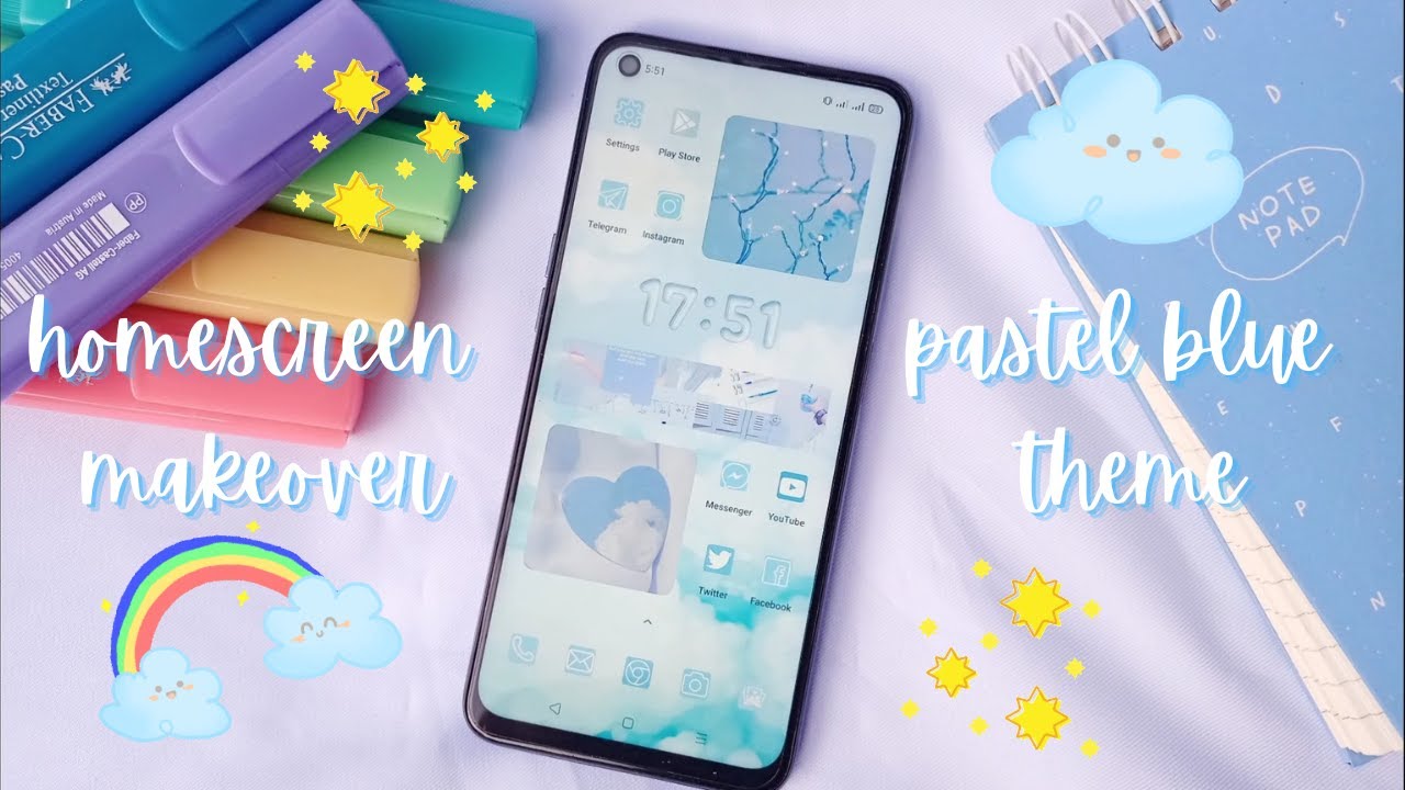 ✧*。home screen makeover ☁️ aesthetic blue theme