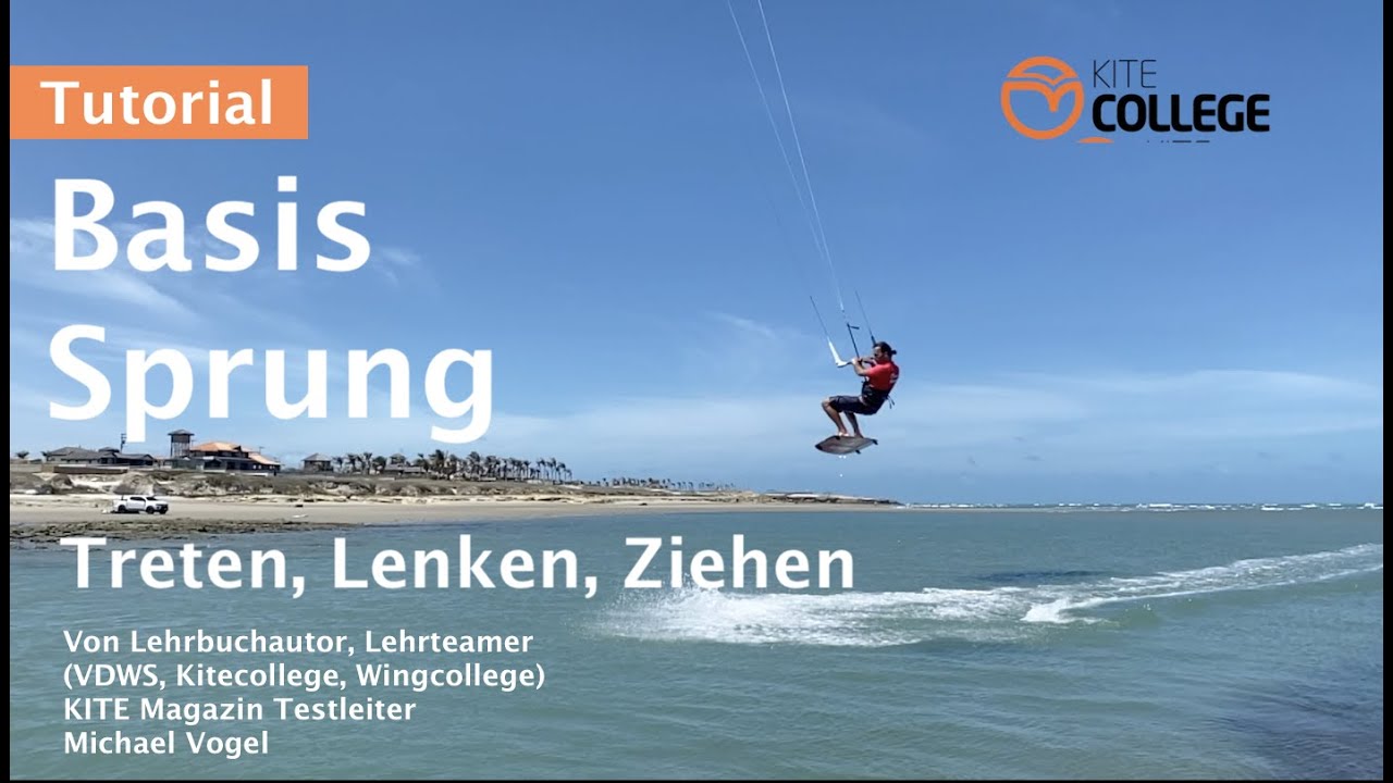 Kitecollege I Trick mit dem Kick I Kitesurfen Springen Kite Jump I VDWS Kiten Level 6 springen