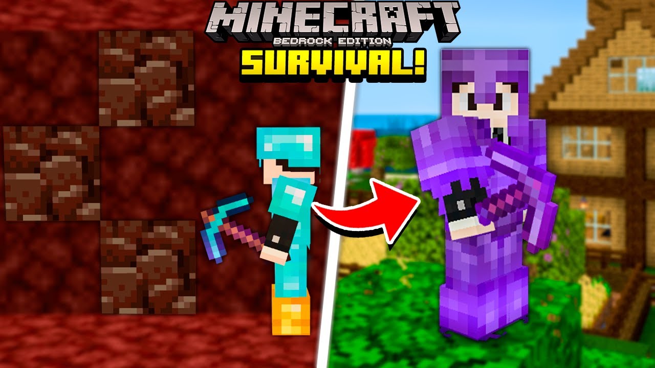 FICANDO FULL NETHERITE no Minecraft Bedrock Survival (#17)