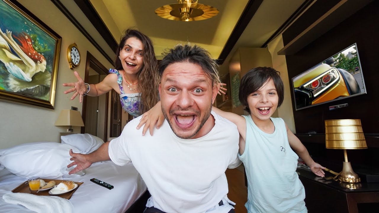 OĞLUMA VE EŞİME OTEL SÜRPRİZİ! ( TATİLE GİDİYORUZ )