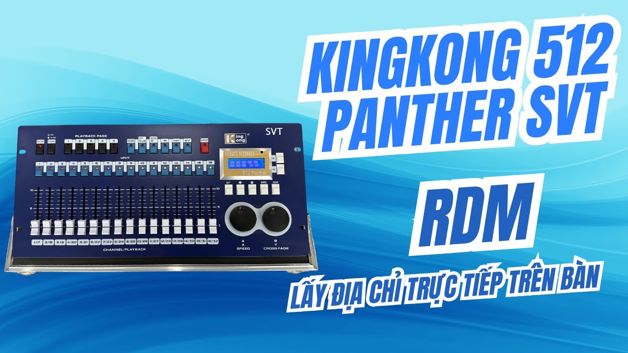 KINGKONG 512 panther có chế đọ RDM lấy địa chỉ mà không cần thao tác trên đèn
