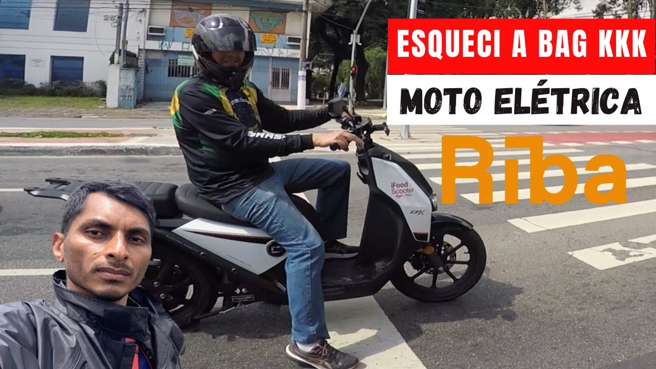 ESQUECI A BAG DO IFOOD NAS ENTREGAS DE MOTO ELÉTRICA RIBA