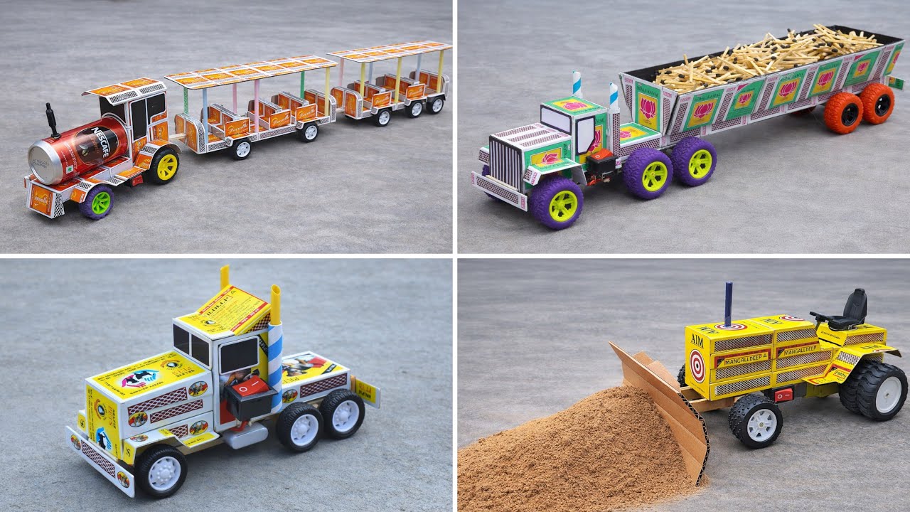 Amazing Trucks Made from Matchsticks 🔥 Handmade Mini Vehicles 🚛✨