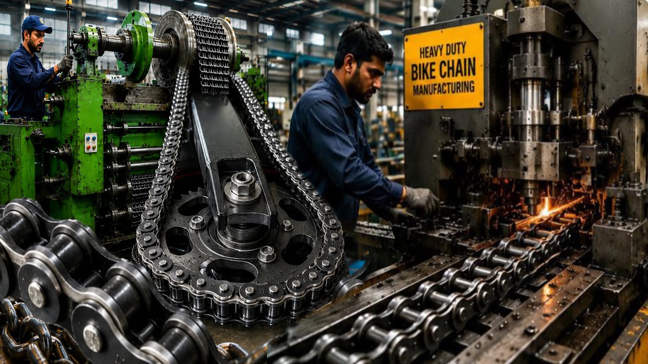 Amazing Heavy Duty Bike Chain Manufacturing Process |World Class Motorcycle Chain Production Factory