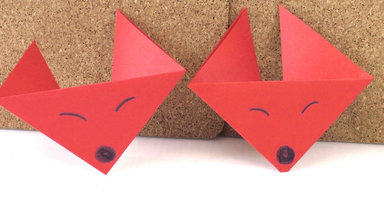 Origami Fuchs deutsch - Anleitung zum selber machen - Fuchs falten DIY