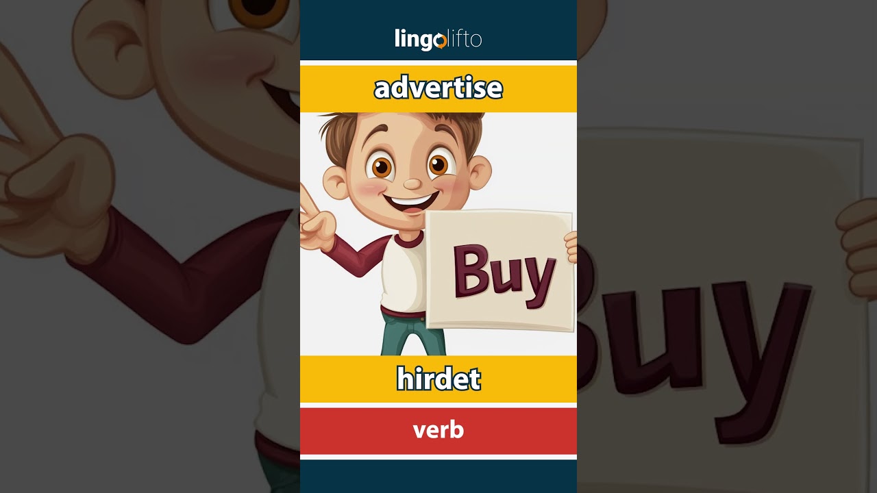 🇬🇧🇭🇺 advertise - hirdet : vocabulary builder : learn English : tanuljunk angolul