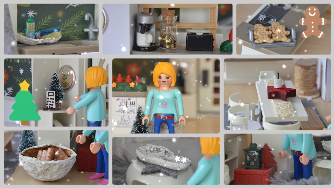 Weihnachten im modernen Wohnhaus| DIY Roomtour 🎄| Pimp my Playmobil Film deutsch