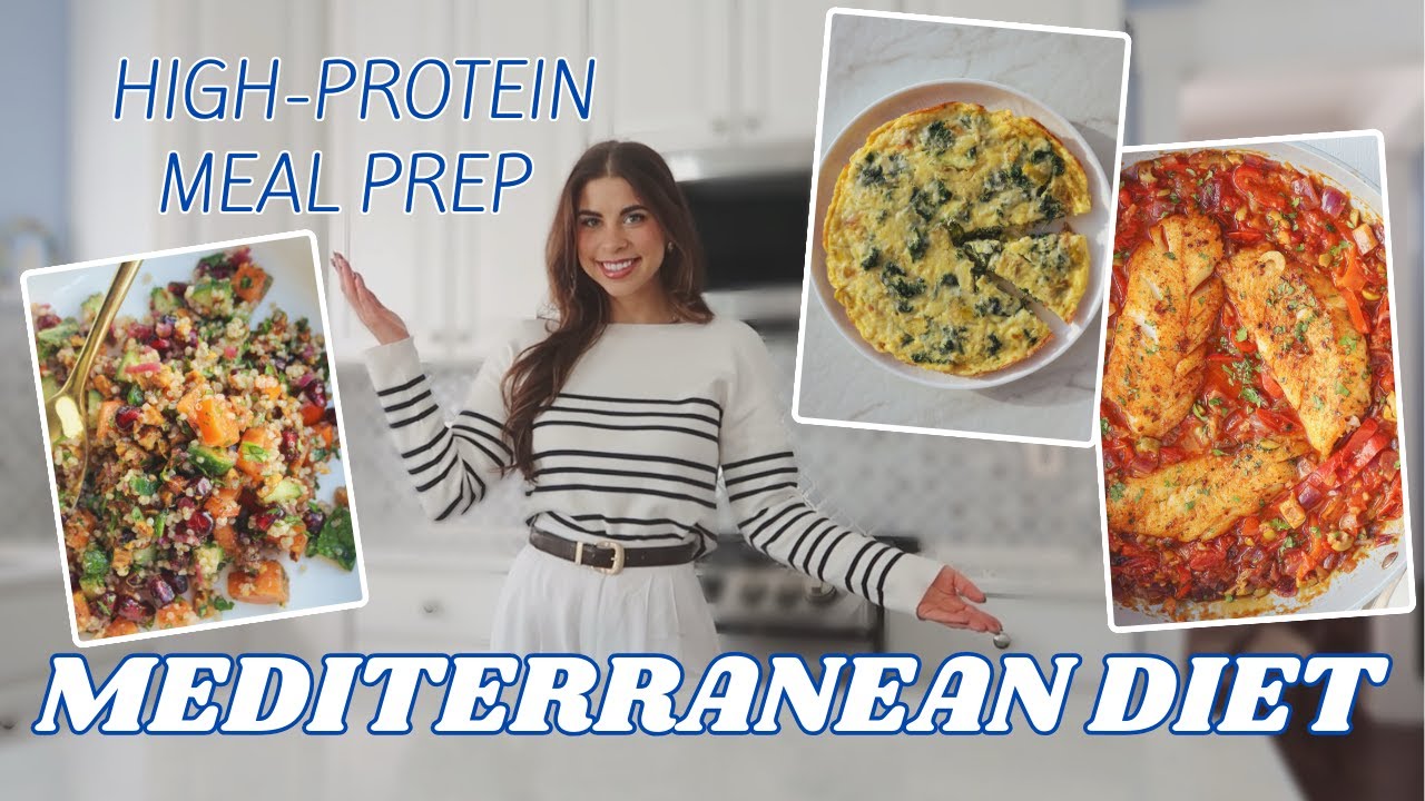 Mediterranean Diet High-Protein Meal Prep Recipe Ideas | Baked Fish, Quinoa Tabbouleh and Frittata