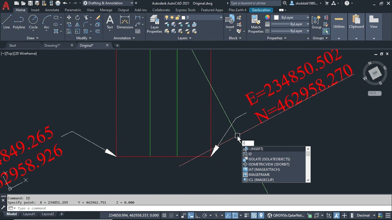 UCS setting in AutoCAD. how to rotate drawing to align with true north