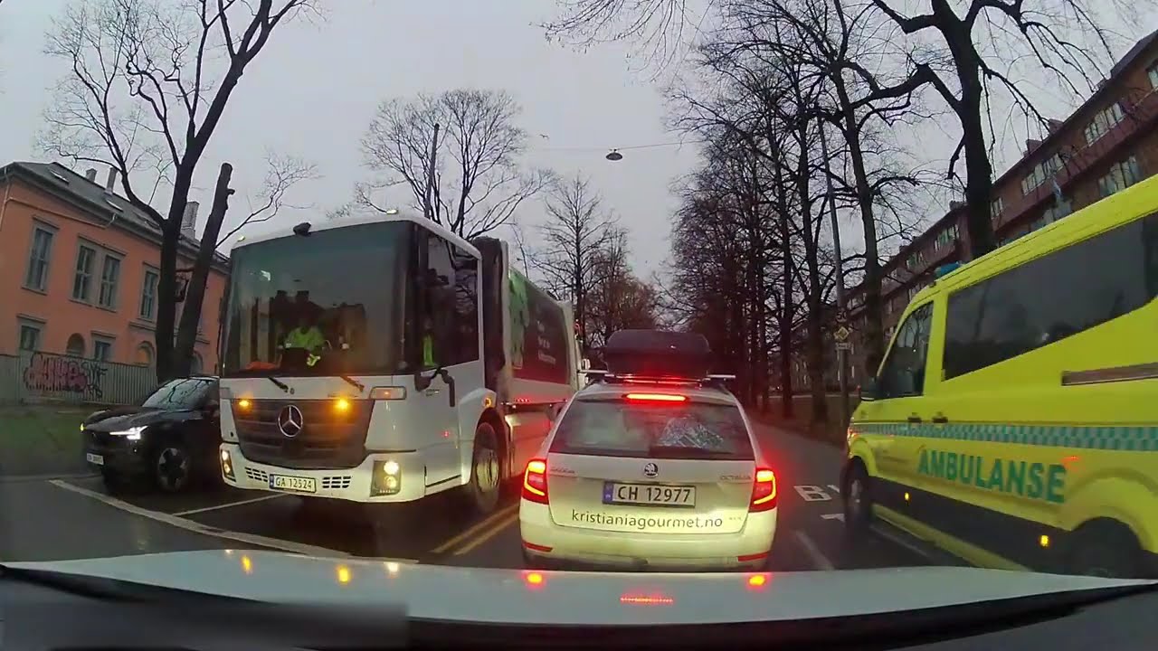 4K  / OSLO / NORWAY / MORNING TRAFFIC / Driver's License Test Practice 🇳🇴 Risløkka Trafikkstajon👌