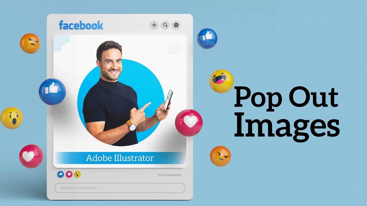 ADOBE ILLUSTRATOR POP OUT IMAGE | KU SAMEY ADOBE ILLUSTRATOR POP OUT