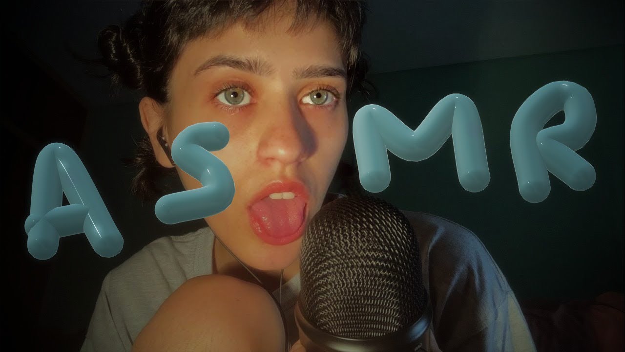 ASMR 10 mouth sounds diferentes + visual (besitos, purring, tktk, tongue clicking, +) rápido