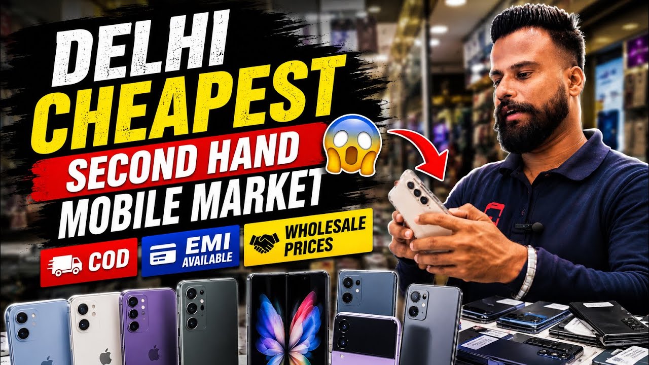 Delhi's Cheapest Second-Hand Mobile Market 😱 | COD & EMI Available | Best Deals 2026 #secondmobihub