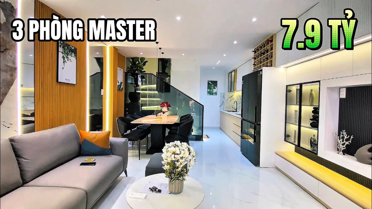 Nhà 3 Phòng Master Thiết Kế Hiện Đại Đẹp Lung Linh Tại Thống Nhất Gò Vấp 